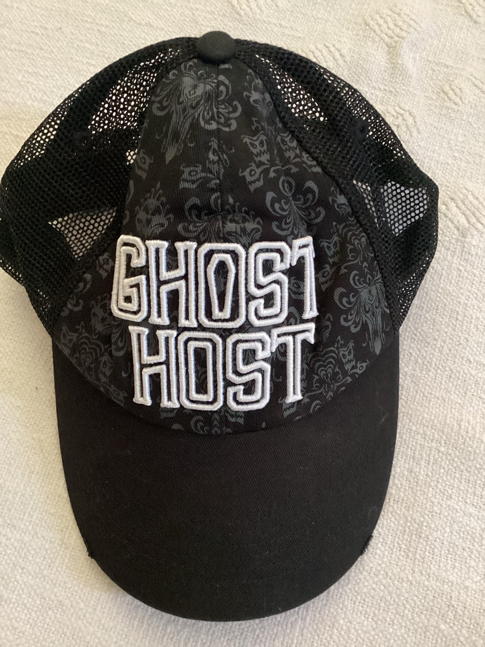 Ghost Host Snapback Trucker Hat Black Adult The Haunted Mansion Disney